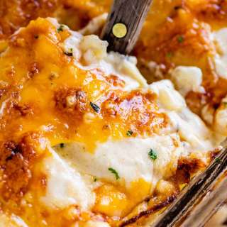 Homemade Scalloped Potatoes with Cheese