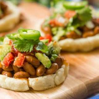 Sopes with Smoky Pinto Beans and Avocado Salsa