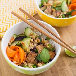 Vegan Thai Tofu and Noodle Salad