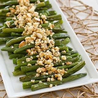 Green Beans with Lemon-Almond Pesto