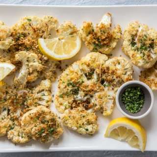 Crispy Parmesan Cauliflower Steaks
