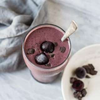 Chocolate-Cherry Vegan Protein Shake