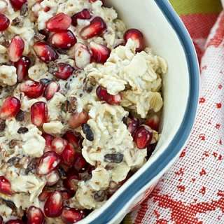Cocoa Nib and Pomegranate Overnight Oats