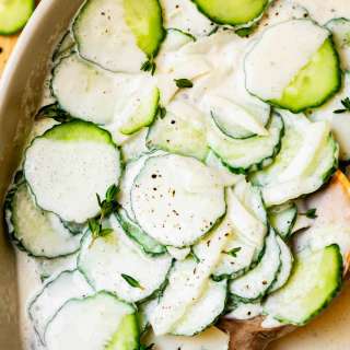 Aunt Joy's Creamy Cucumber Salad