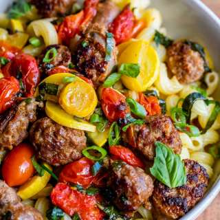 Italian Sausage Pasta with Cherry Tomatoes (30 Minute Dinner!)
