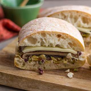 Grilled Portabella Muffuletta Sandwich