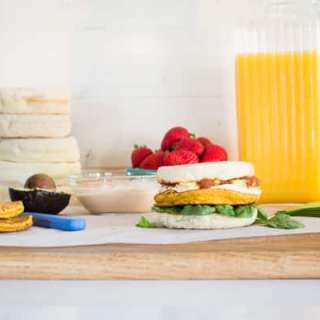 Vegan Breakfast Sandwiches with Cholula Cashew Cheese