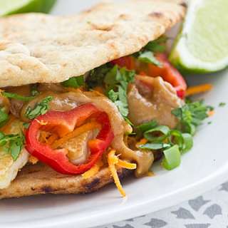 Crispy Tofu Sandwiches with Ginger Peanut Sauce