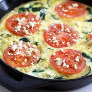 Tomato, Spinach and Feta Frittata