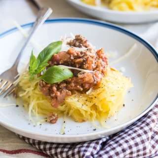 Spaghetti Squash with Meat Sauce