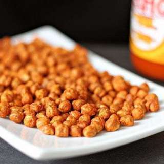 Buffalo Hot Sauce Roasted Chickpeas