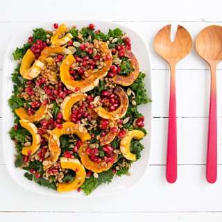 Kale and Delicata Salad with Citrus-Maple Vinaigrette