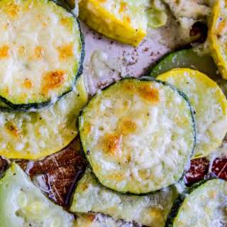 Parmesan Crusted Zucchini and Yellow Squash