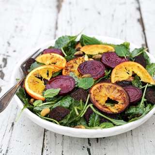 Roasted Beet and Orange Panzanella Salad