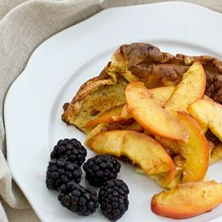 Peach-Topped Dutch Baby