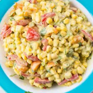 Creamy Tex-Mex Corn Salad with Green Chile Dressing