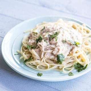 Gluten-Free Crock Pot Recipe - Bacon Mushroom Ranch Chicken and Pasta