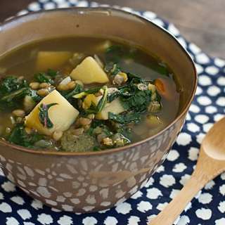 Chard, Lentil, & Potato Slow Cooker Soup