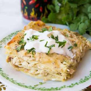Cheesy Green Chile Chicken Lasagna