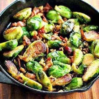 Bacon, Walnut & Honey Brussels Sprouts