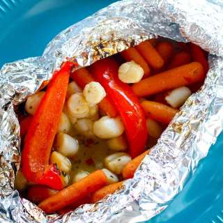 Chili Coconut Scallop Campfire Dinner