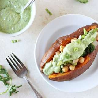 Green Goddess Baked Potatoes