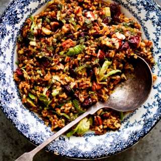 Wild Rice Pilaf with Brussels Sprouts