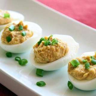 Fabulous Five Ingredient Curried Deviled Eggs