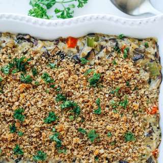 Creamy Wild Rice and Mushroom Casserole