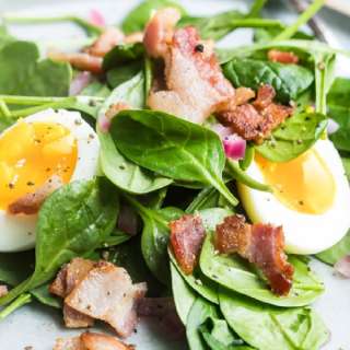 Spinach Salad with Bacon Dressing