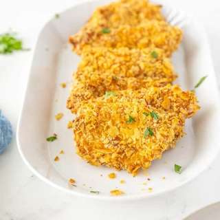 Oven Fried Potato Chip Chicken