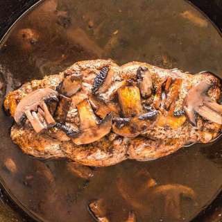 Red Wine and Mushroom Pork Tenderloin