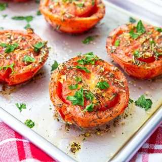 Easy Garlic & Herb Oven Roasted Tomatoes