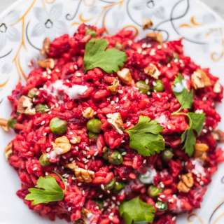Vegan Beetroot Risotto (Gluten-free)