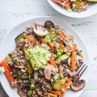 Mushroom Buckwheat Porridge Bowl (Vegan & Gluten-free)