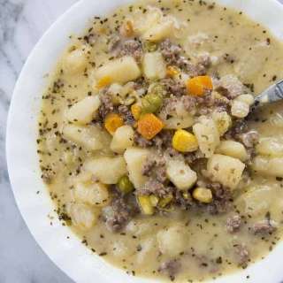 Creamy Potato & Hamburger Soup