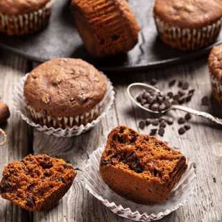 Double Chocolate Pumpkin Muffins
