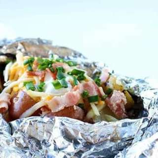 Campfire Grilled Loaded Baby Potatoes