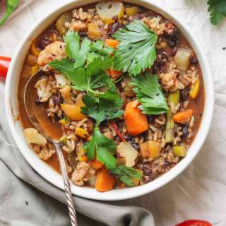 Easy Black Bean And Vegetable Rice Soup