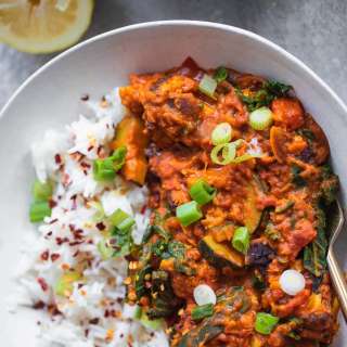 Vegan Red Lentil Cauliflower Dahl (Gluten-free)