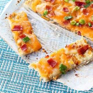 Fully Loaded Cauliflower Garlic "Bread"