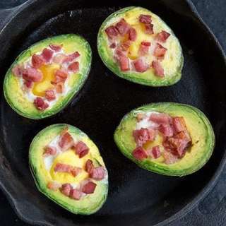 Bacon & Eggs Baked Avocado