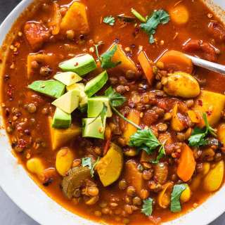 Vegan Lentil Soup With Butter Beans