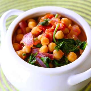 Spinach, Tomato and Chickpea Stew