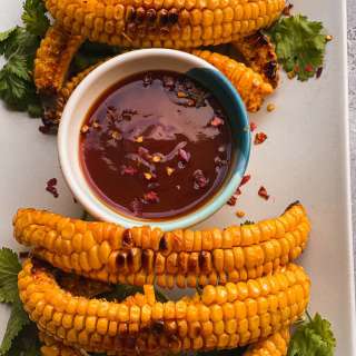 Garlic Butter Corn Ribs (Vegan)
