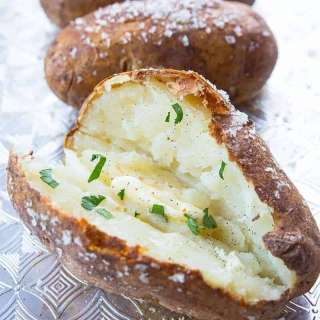 How to Make Salty, Crispy Skinned Oven Baked Potatoes