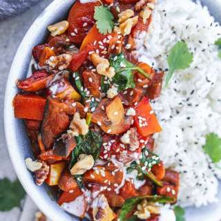 Vegan Eggplant Butternut Squash Curry