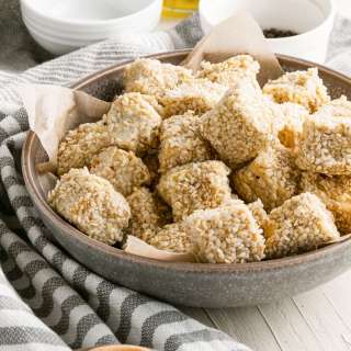 Crispy Sesame Tofu + Sriracha Mayonnaise