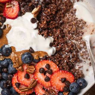 Simple Chocolate Buckwheat Porridge (Vegan + Gluten-free)