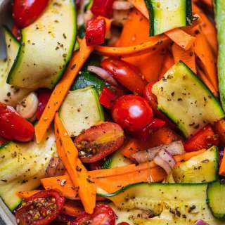 Zucchini Sweet Potato Salad (Vegan, Gluten-free, Oil-free)